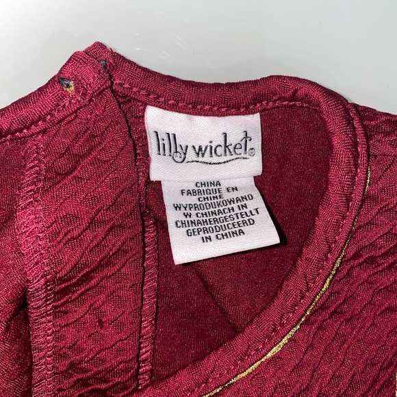 Lilly Wicket Burgundy and Gold Top - 24 Months - Picture 3 of 4
